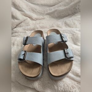 Like New Altar'd State Serenna Platform Light Blue Sandals, Size 7